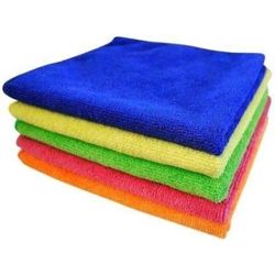 Godryft Microfiber Cloth - 5 pcs - 40x40 cms - 350 GSM Multicolor - Thick Lint & Streak-Free Multipurpose Cloths - Automotive Microfibre Towels for Car Bike Cleaning Polishing Washing & Detailing
